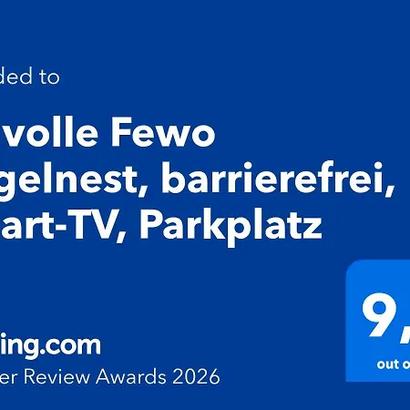 Appartement Stilvolle Vogelnest, Barrierefrei, Smart-tv, Parkplatz *